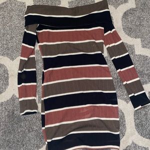 Long sleeve striped dress